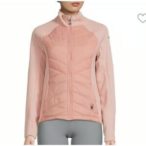 SPYDER Nova Full Zip Womens Jacket Medium Pink Quilted Performance Outdoor